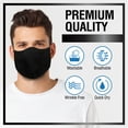 thumbnail image 6 of Hercules Washable Reusable Face Covering Mask with Adjustable Ear Loops & Nose Wire-3 Layer Mask with 2mm Built in Cotton Filter- Unisex Fits Most Adults and Teens (2Pack), 6 of 11