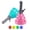 pink, blue, variant on Godderrr Baby Toys Kids Double Fun Catapult Catch Ball Set Indoor Outdoor Sports Toys (Small Ball Color Random)