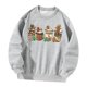 thumbnail image 5 of Sudadera con cuello redondo para mujer, casual, sin capucha, ropa deportiva Y2K, ajuste holgado, para la calle, adolescentes, niñas, viajes, compras, , gris, l, 5 of 10