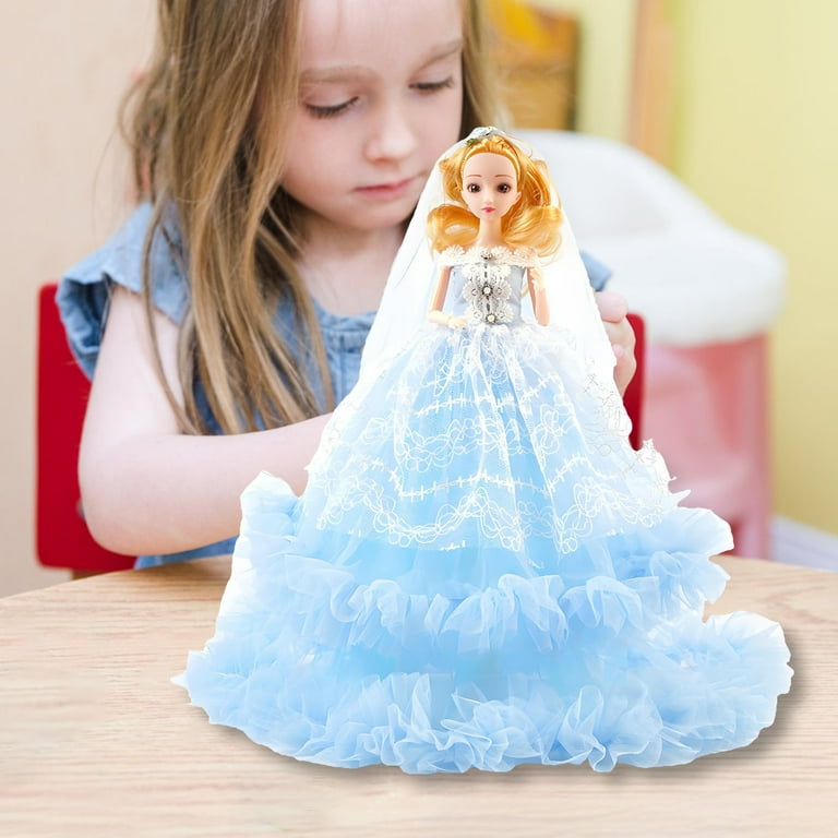 Feledorashia Princess Wedding Dress Doll Toys, Elegant 16Inch