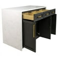 thumbnail image 3 of KBC Palisade 48" Kitchen Island w/ Engineered Marble Waterfall in Dark Oak, 3 of 9