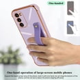 thumbnail image 5 of Compatible with Samsung Galaxy S20 FE 6.5" Case Thin for Women Girls,Soft TPU Plating Bumper Wristband Holder Case Slim Anti-Scratch Shockproof Love Heart Cute Case(Elegant Purple), 5 of 14