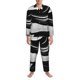 thumbnail image 3 of Fotbe Abstract Black White Swirls Pijama de Hombre con Estampado de Manga Larga, Conjunto de 2 Piezas, Ropa de Dormir Suave y Cómoda con Bolsillos-X-Large, 3 of 7