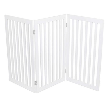 UPC: 0667031414383 | Internet s Best Traditional Pet Gate – 3 Panel – 36  Tall – White