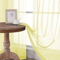 thumbnail image 3 of MKHILL Light Yellow Sheer Curtains 108 Inch Long 2 Panels, Light Filtering Privacy for Living Room/Bedroom, Semi Transparent Voile Rod Pocket Window Treatment, Each 42" W x 108" L, 3 of 9