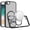 Black, variant on For iPhone 17E / 16E / SE4 Greatest Clear Acrylic Thick Metal Button Hybrid - Black