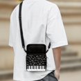 thumbnail image 3 of POLERO Piano Musical Notes Pattern Lightweight Crossbody Bag, Polyester Crossbody Purse Portable Crossbody Bags for Travel Shopping, 3 of 8