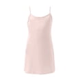 thumbnail image 5 of HAOTAGS Girls Slip Dresses 7-8,Sleeveless Tank Strap Satin Finish Round Neck Mid-Length Homewear Pink, 5 of 8