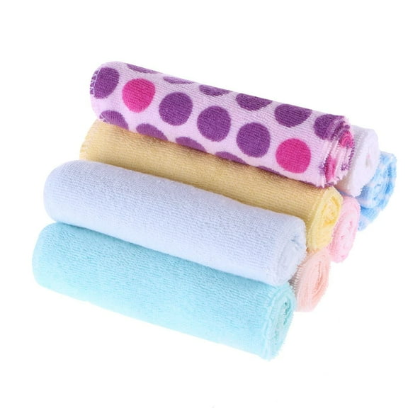 Pretyzoom 8Pcs Cotton Washcloths for Baby Care and Face Washing
