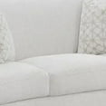 thumbnail image 3 of Tia 89 Inch Modern Curved Sofa with 2 Throw Pillows, Cream Boucle Fabric, 3 of 5