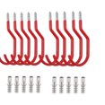 thumbnail image 4 of Juego de 10 ganchos de almacenamiento Brillar atornillables color rojo, 4 of 4