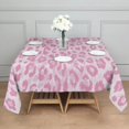 thumbnail image 3 of Pink and Pink Of Leopard Print Square Tablecloth,Waterproof Square Table Cover,Wipeable Spillproof Washable Table Cover for Home Kitchen Party Decor 60"x60"(152x152cm), 3 of 6