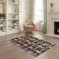 thumbnail image 2 of ODIKA 4'x6' Warm Earth Tones Geometric Washable Area Rug Modern Abstract Pattern with Dynamic Shapes for Bedroom, Reading Nook, Pet Friendly & Non-Shedding, 2 of 7