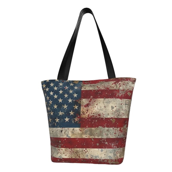 Sikiie American Flag1 Shoulder Bag Casual Hobo Crossbody Tote Bag for Women and Men Large Purse Messenger Bag Travel Work