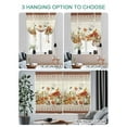 thumbnail image 4 of Botanical Mushrooms Tie Up Curtains for Windows 54 Inch Length Balloon Curtains Kitchen Adjustable Balloon Window Shade Retro Fall Wild Flowers Farmhouse Tie Up Valance Bathroom Curtain 42"x54", 4 of 6