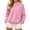 Pink, variant on SSCMYXG Women’s Solid Mock Neck Raglan Sleeve Sweatshirt Long Sleeve Loose Fit No Hood Casual Pullover for Fall Winter Hot Pink L