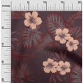 thumbnail image 2 of oneOone Viscose Jersey Maroon Fabric Tropical Flower Craft Projects Decor Fabric Printed By The Yard 60 Inch Wide, 2 of 4