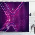 thumbnail image 1 of Ambesonne Eggplant Shower Curtain, Purple Lines Circles, 69"Wx75"L, Violet Pink, 1 of 3