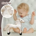 thumbnail image 5 of Plush White Horse Stuffed Animal Toy – Soft Cuddly Pony for Kids, Realistic Design, Perfect Gift, 12 Inch Size, 5 of 5