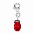 thumbnail image 2 of 925 Sterling Silver RH Polished Enamel Boxing Gloves With Lobster Clasp Charm Pendant; for Adults and Teens; for Women and Men, 2 of 4