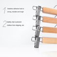 thumbnail image 4 of Wooden Skirt Hangers with Adjustable Clips Non-Slip Trouser Hanger, 4 of 5