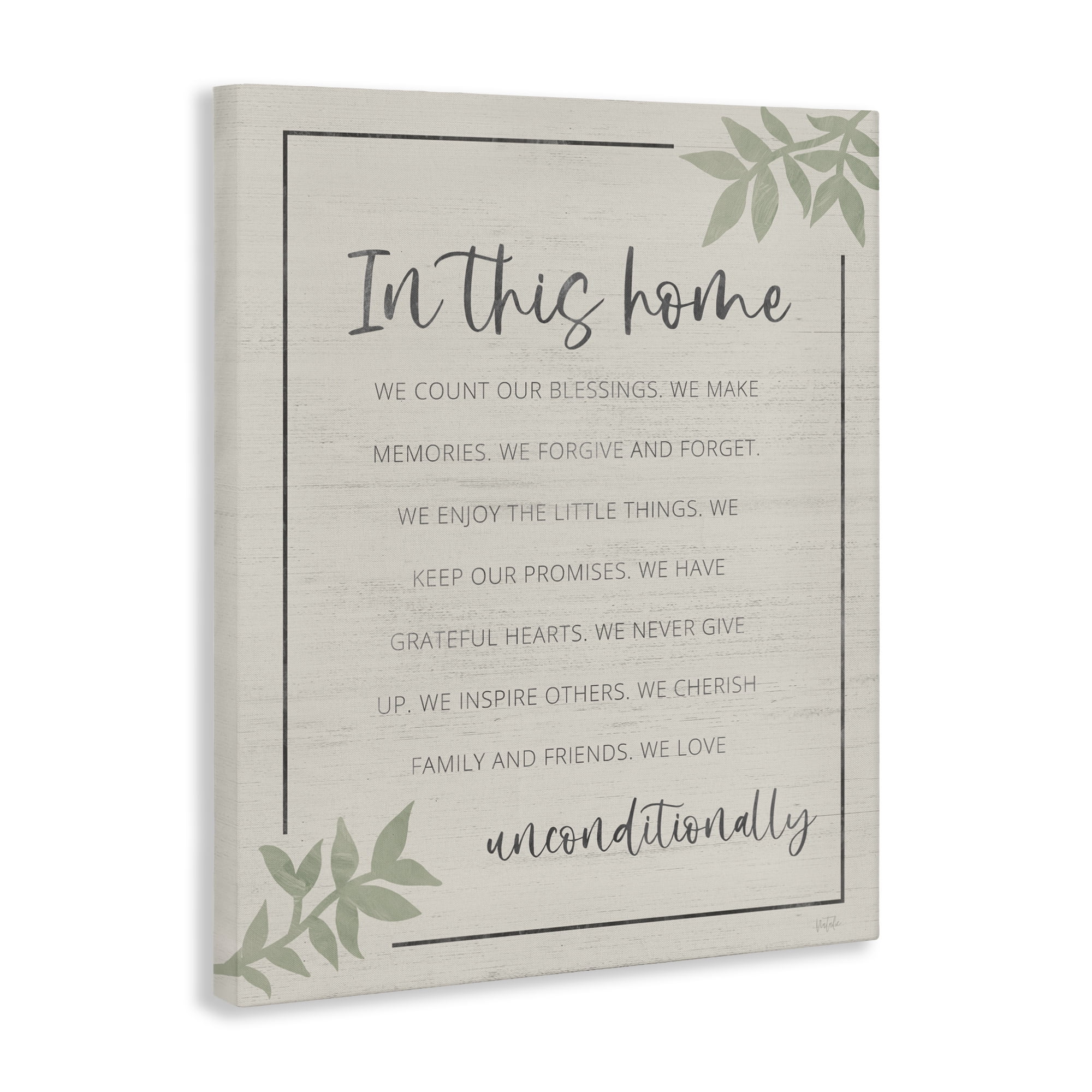 Stupell Industries We Love Unconditionally Canvas Wall Art, design by Natalie Carpentieri