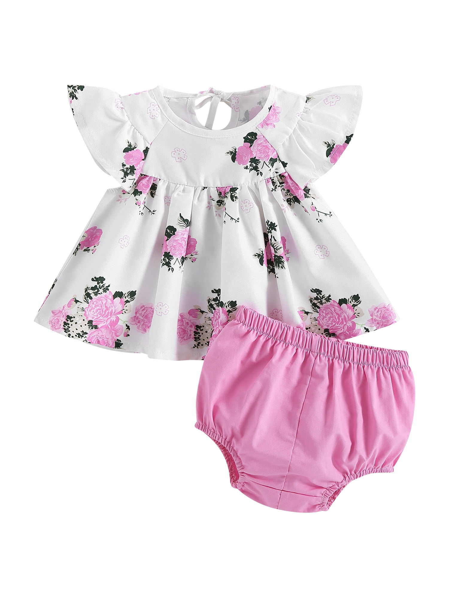 Newborn Infant Kids Baby Girl Floral Tops Dress Shorts Pants Clothes ...