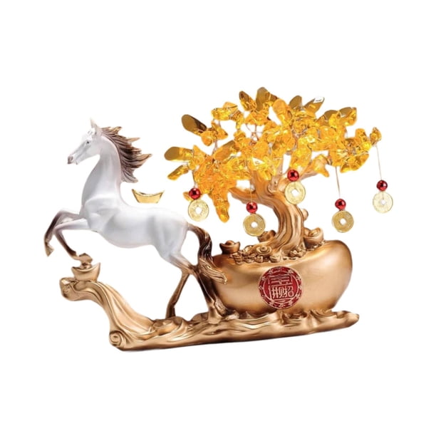 Figura de caballo, escultura animal, obra de arte, regalo novedoso para amantes, adorno de escritorio Blanco lechoso