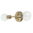 thumbnail image 2 of Globe Electric Alexandria 2-Light Matte Brass Reversable Vanity Light, 51736, 2 of 7