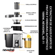 thumbnail image 5 of Extractor De Jugos Electrico AD-11 1000w Automático 110v 500 Ml Silver, 5 of 5