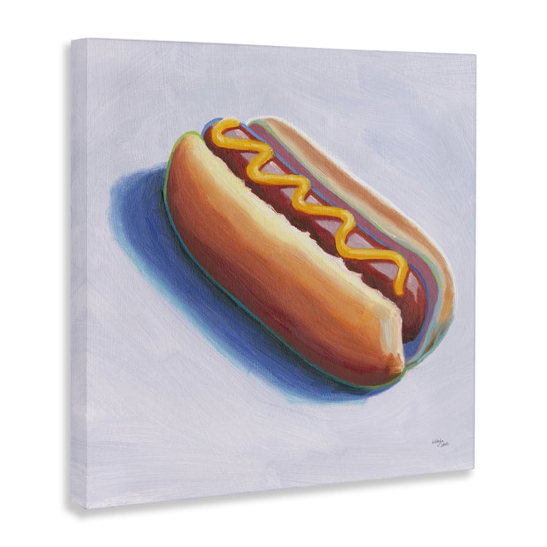 Stupell Industries Hot Dog with Mustard Food & Beverage Painting