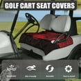 thumbnail image 3 of Yuyamidu Halloween Golf Cart Seat Covers, Red Cobweb Golf Cart Cushion Covers with 4 Front Pockets Spider Club Car Seat Towel Blanket Cushion Covers, 3 of 7