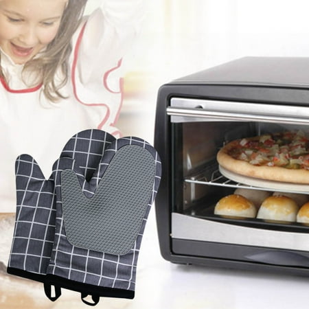 

Cailmei Kitchen Cooking Microwave Oven Gloves Glove Pot Pad Heat Protection Microwave Oven Supplies Gray
