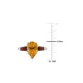 thumbnail image 5 of Gem & Harmony 3.50 Carat (Ctw) Citrine and Garnet Ring in 10K White Gold for Women, 5 of 7