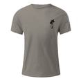 thumbnail image 4 of Mens T Shirts Casual Quarter Sleeve Big and Tall Summer Beach Tops Trendy Solid Color Round Neck Casual Summer Vacation Basic Streetwear, 4 of 5