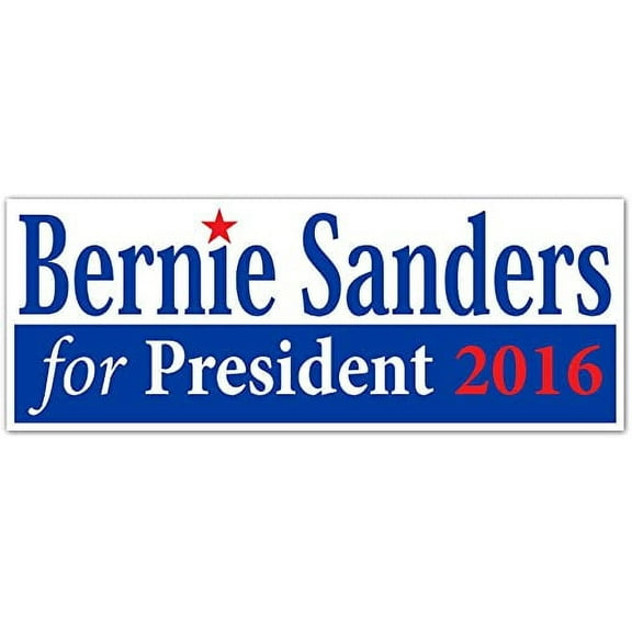 Bernie Sanders for President 2016 Vinyl Bumper Sticker 3x8 in