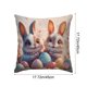 thumbnail image 3 of Funda de almohada de poliéster con diseño de conejos y fondo floral de huevo de Pascua, funda de cojín decorativa para sofá, funda de almohada decorativa navideña, funda de almohada de poliéster, 3 of 6