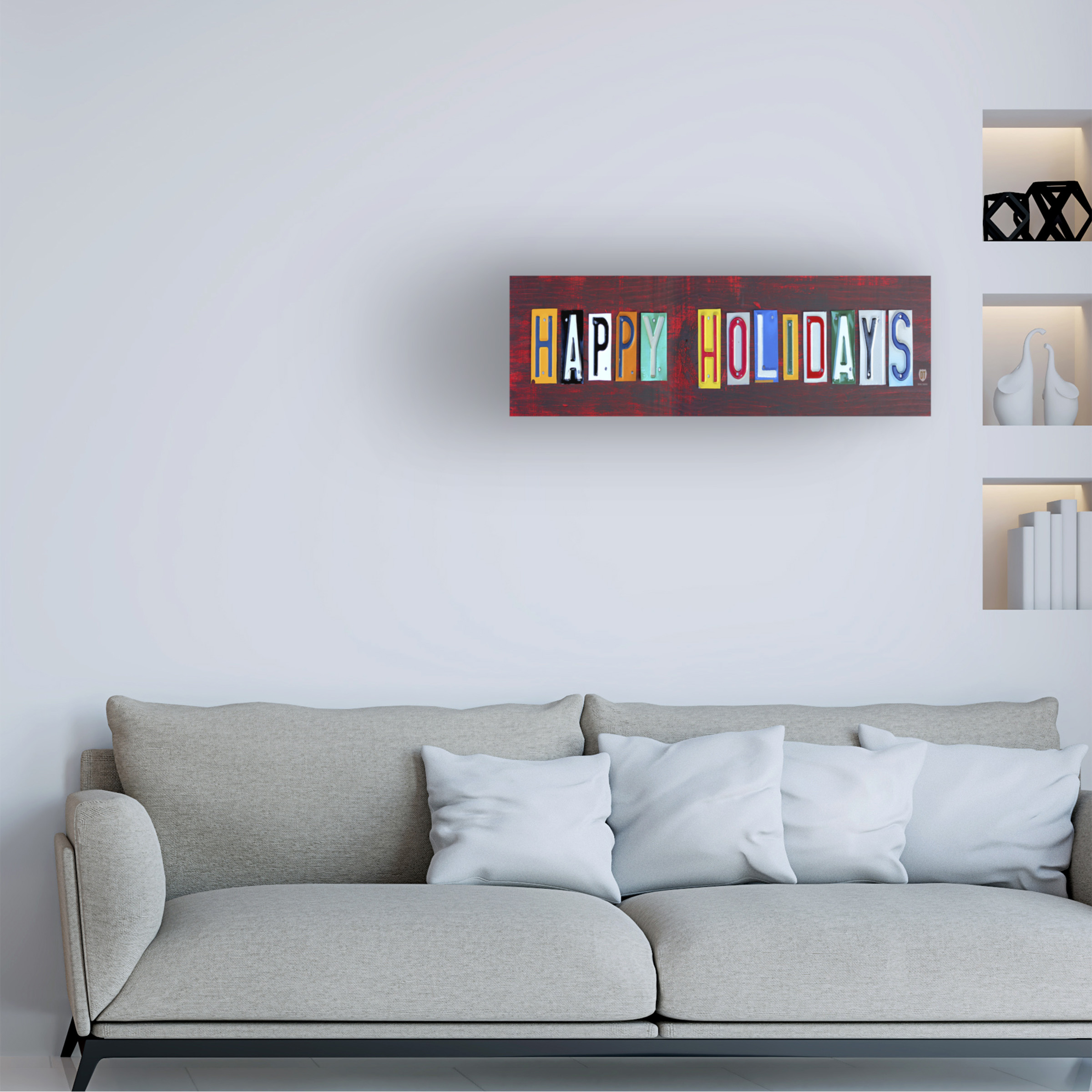 Trademark Fine Art 'Happy Holidays' Canvas Art by Design Turnpike