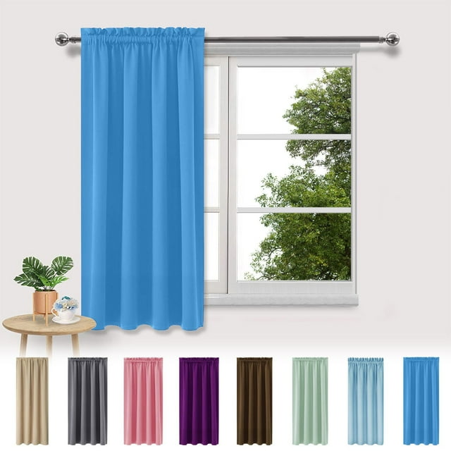 Sentmoon Curtains Window Curtains Curtains Heat Insulation Energy Saving Bedroom and Kitchen Curtains Scandinavian Solid Colour Silk Curtainsfor Sheer Curtains, Curtains, and Drapes