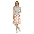 thumbnail image 2 of Women's Hummingbird Watercolor Tropical A-line Printed Skirt Casual Wear, S, Orange Vermilion Green, by Ambesonne, 2 of 6