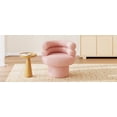 thumbnail image 5 of LiviNest Small Space Swivel Chair: 29-Inch Round Accent Chair - 360° Rotation for Bedroom Vanity & Apartment Living - Pink Teddy Fleece Barrel Chair, 5 of 6
