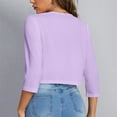 thumbnail image 4 of Ounisa Womens 3/4 Sleeve Cropped Cardigan Sweater Fashion Cardigans Lightweight Knit Sweaters, 4 of 4
