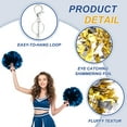 thumbnail image 3 of Uxcell 20 Pcs Cheer Pom Pom Keychain, Cheerleading Gift Charm Plastic Keyring Bulk for Cheerleaders Team Women Sports Events Cheer Accessory Supplies, Gold Tone/Silver Tone, 3 of 6