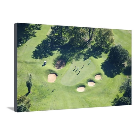 Aerial View of Golf Course, South Africa Stretched Canvas Print Wall Art By Richard Du