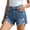 Light Blue, variant on cocolona Womens Summer Casual Ripped Jean Shorts Button Zipper Waist Wide Leg Mini Denim Shorts with Pockets