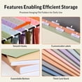 thumbnail image 3 of Hanging File Folders, 50 Pack Letter Size Hanging File Folders with 1/5-cut Tabs, Stay Organized for Your Home and Office Bulk File, Documents and Paper, 10 Pastel Colors, 3 of 7