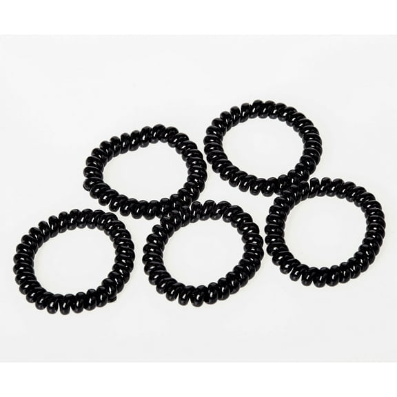 Heldig Spiral Hair Ties,10 Pieces of Seamless Elastic Hair Tie， No Crease Hair Coil Set Hair Ring Phone Cord Traceless Elastic Hair Ties Ponytail Holder Rubber Bands Set Styling (Black)B