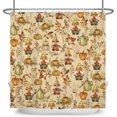 thumbnail image 6 of Nanqianyi Autumn Harvest Shower Curtain,Farmhouse Gnome Pumpkin Waterproof Bathroom Curtain With Hooks,36 x 72 Inch, 6 of 7