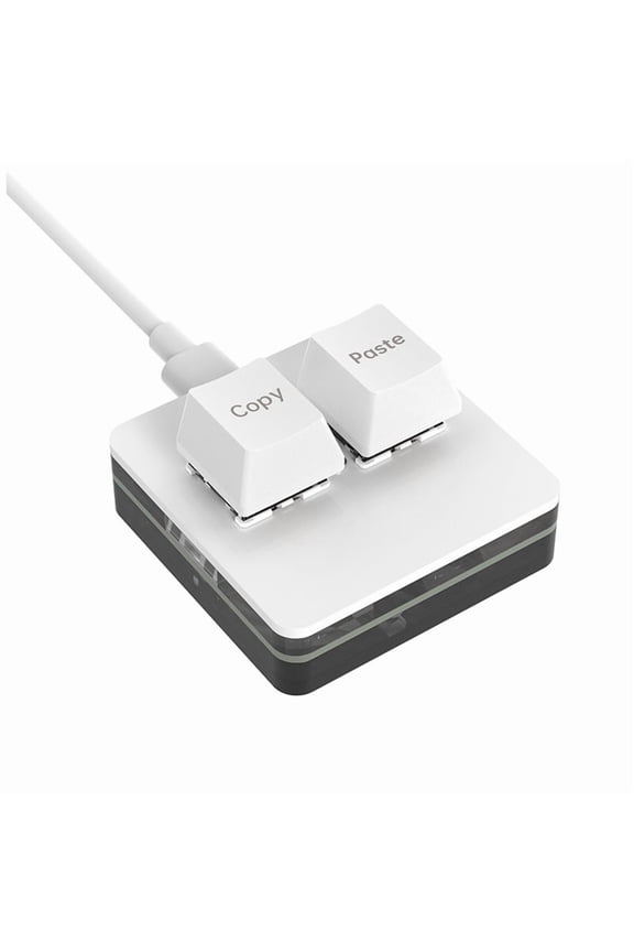 Custom Mini Keyboard 2 Key RGB Macro OSU Keypad Programmable Mechanical Keyboard for Gaming Working, White Type B