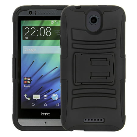 HTC Desire 510 Armor Belt Clip Holster Case Black (Best Htc Desire 510 Case)